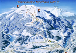 Gemeindealpe sítérkép nagyítása